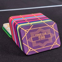Plaques de poker personnalisées professionnelles 80x50mm, épaisseur 3,5mm, 37g, jetons en céramique rectangulaires, votre valeur pour les tournois, salle de poker