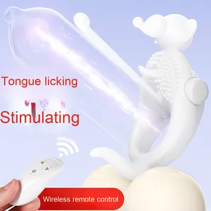 Adult Male Anti-Shooting Silicone <b>Vibration</b> Ring Long-Lasting Delayed Effects Wireless <b>Remote</b> Control Adult Sex Toy - Product Image 3