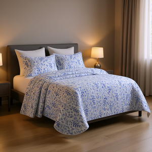 Set Copripiumino di Lusso King Size con Motivo Floreale in Poliestere, Leggero e Traspirante, Tinta Unita, Grado A, Per Tutte le Stagioni - Product Image 2