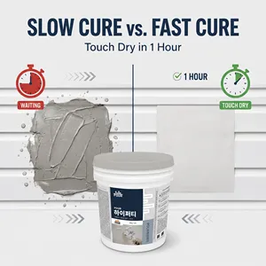 Masilla de Curado Rápido, Secado Rápido y Alta Resistencia, Ahorra Tiempo, Endurecimiento Rápido, para Reparación de Paredes y Bases en Emergencias, Construcción - Product Image 6