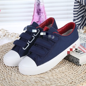 Low Top Velcro <strong>Plimsolls</strong> Flat Solid Color Student Shoes for Women SIZE 35-40 - Product Image 3