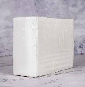 Gewinnende individuell gefaltete bedruckte weiße einweg-hand-luftgeladene Papierwalze Servierbesteck für Hochzeit Badezimmer Luxus-Papierwalzen