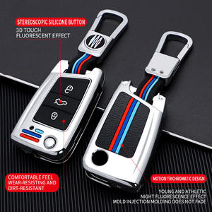 Étui de protection pour clé de voiture en alliage de zinc et gel de silice pour Volkswagen Skoda Tiguan L Lavida Plus Golf 7 Polo Skoda VW <span class=keywords><strong>Porte</strong></span>-clés - Product Image 2