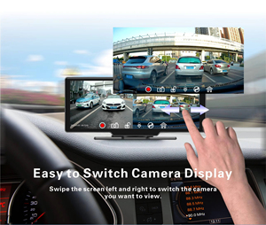 10.26 inch siêu rõ ràng 1080p trong xe hơi IPS màn hình với vòng lặp ghi âm GPS navigation FM âm thanh-carplay USB kết nối TV kết hợp - Product Image 2