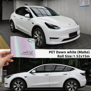ฟิล์มเปลี่ยนสีรถยนต์แบบพรีเมียม PET เงา สีขาวด้าน ขนาด 6.5 7.5 8.5 มิล ป้องกันรอยขีดข่วน ระบายอากาศได้ดี ติดตั้งเองได้ ไวนิลหุ้มรถยนต์ - Product Image 1