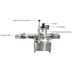 Machine de capsulage de bouteilles à quatre roues pour bouteilles de sauce, de boissons, en plastique et en verre, équipement de scellage de bouchons à vis - Product Image 3