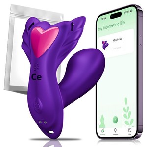 Vibratore Indossabile a Forma di Farfalla CH06037 con Controllo APP - Product Image 3