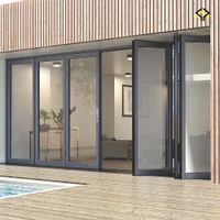 Portes pliantes en aluminium modernes de haute qualité et économiques avec applications extérieures et villas Taille et couleur personnalisées Fabriqué en Chine