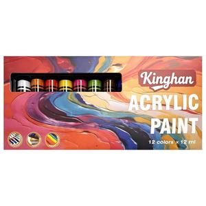Juego de <span class=keywords><strong>Pintura</strong></span> Acrílica de 12 Colores, 12 ml, en Tubos de Aluminio con Caja de Colores, para Aprendizaje Artístico y Uso Principiante, Resistente al Agua y Fácil de Limpiar - Product Image 3