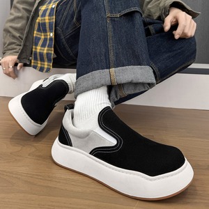 Chaussures décontractées de printemps pour hommes et femmes, style couple, semelle épaisse, effet rehausseur, chaussures tendance streetwear, bout rond, chaussures sportives - Product Image 2