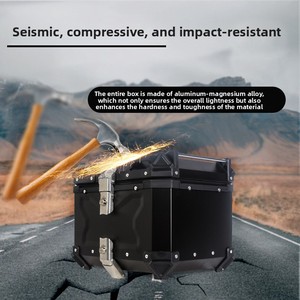 Nova Caixa Traseira/Lateral de Alumínio para Motocicletas e Veículos Elétricos de 36L-100L, Impermeável, Fabricada na China - Product Image 4