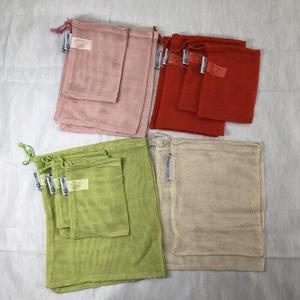 ถุงตาข่ายใส่ของเป็นมิตรต่อสิ่งแวดล้อมทำจากผ้าฝ้ายออร์แกนิกหลากสี - Product Image 4