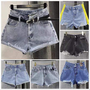 Shorts en <span class=keywords><strong>jean</strong></span> sur mesure pour <span class=keywords><strong>femme</strong></span>, vente directe fabricant, collection été, coupe large, style A-line - Product Image 5