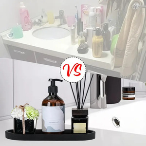 Oval Silicone Bathroom Tray, Jewellery Storage Box Cosmetic Decorative Tray for Bathroom Bathtub Kitchen Washbasin Worktop - Product Image 6