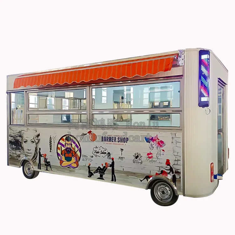 Caminhão móvel comercial do reboque do barbeiro do salão do reboque quiosque móvel do caminhão do salão do cabelo para a venda