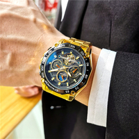 Montre mécanique multifonction de haute qualité avec calendrier, jour, mois et phases de lune, montre automatique tendance de luxe pour homme