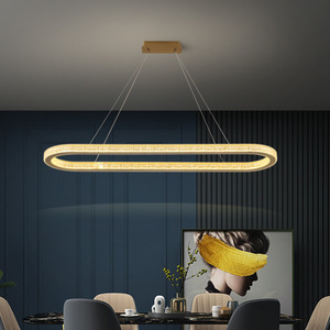Modern Minimalist Designer Aluminum Acrylic LED Circular Art Chandelier Postmodern Luxury Pendant <b>Light</b> for Living <b>Dining</b> - Product Image 2