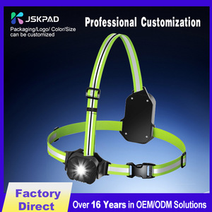 เสื้อกั๊กวิ่ง LED แบตเตอรี่ 2200mAh จากโรงงานโดยตรง พร้อมไฟสีขาวเย็นและสีแดง สำหรับกีฬากลางแจ้ง วิ่งกลางคืน ไฟติดหน้าอก - Product Image 4