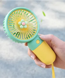 2024 Hand-held Fan Cute Quiet Large Wind Fan Student Portable USB Charging Fan