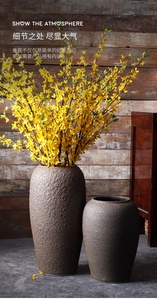 <span class=keywords><strong>Vase</strong></span> à fleurs en céramique gris porcelaine, nouveau, <span class=keywords><strong>grand</strong></span> sol à haute température, décoration artistique, intérieur et extérieur, - Product Image 4