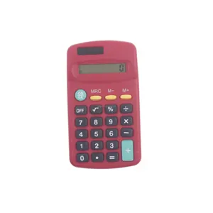 Promotion custom logo printing office financial function tables calculator mini 8 digit solar pocketable cost calculator