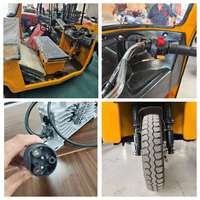 Triciclo Eléctrico Popular en África, de Carrocería Abierta, de 3 Ruedas, para Pasajeros, Batería de 60V 7.2kWh, Autonomía de 80-110km, Tipo Tuk Tuk, con Capacidad para 6-9 Personas