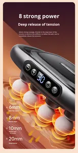 Pistola de Masaje Portátil para Alivio del Dolor, 16 Cabezales con Terapia de Luz Roja, 30 Velocidades Ajustables, 40-48 kg de Empuje, Gran Cobertura - Product Image 5