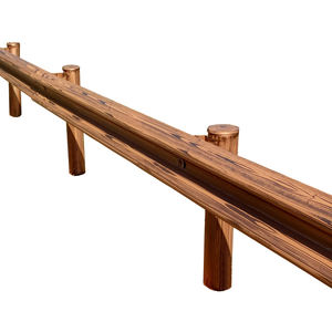 Barrera de Seguridad Vial de Acero con Diseño de Viga en W con Aspecto de Madera, Barrera de Protección para Carreteras con Reflectores Prismáticos de Alta Intensidad para Tráfico - Product Image 6