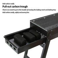 Barbecue portable pour la maison, le patio, l'extérieur, barbecue au charbon de bois pliable sans fumée, support multifonctionnel pour les rassemblements familiaux