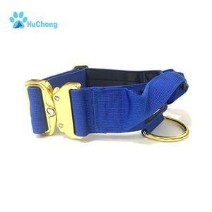 <span class=keywords><strong>Collar</strong></span> Táctico para Perro de 2 Pulgadas de Ancho con Acolchado Suave de Nailon y Neopreno, Hebilla Metálica Dorada de Uso Rudo y Asa - Product Image 1