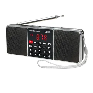 LCJ L-288 two channel stereo bom bass sound portable radio fm with FM radio frequency 87.5-108MHz support TF/USB/AUX