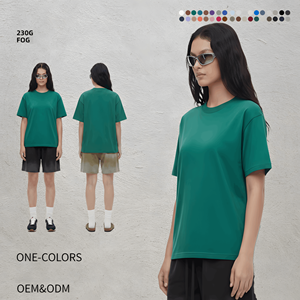 เสื้อยืด DTG ทรงหลวม ระบายอากาศได้ดี ยูนิเซ็กซ์ ผ้าคอตตอน 100% น้ำหนัก 230 กรัม ลายสก็อต ย้อมสี หลายสี  รับทำโลโก้ตามสั่งสำหรับฤดูร้อน - Product Image 3