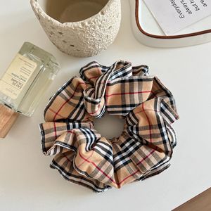 Scrunchies en tissu à carreaux vintage pour femmes, accessoires pour cheveux doux et élastiques - Product Image 2
