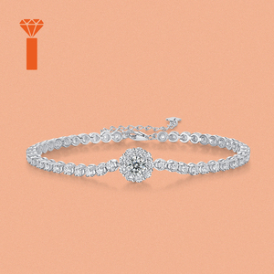Bracelet Tennis Moissanite Viral 2026 en Argent 925, 0.5ct, Testeur <span class=keywords><strong>de</strong></span> Diamant Inclus, Moissanite VVS D et Zircon Cubique, Bracelet Iced Out - Product Image 3