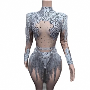 Traje <span class=keywords><strong>de</strong></span> Baile Latino con Borlas, Vestido para Transmisión en Vivo <span class=keywords><strong>de</strong></span> <span class=keywords><strong>Tik</strong></span> <span class=keywords><strong>Tok</strong></span>, Vestido para Espectáculo <span class=keywords><strong>de</strong></span> Baile, Estilo Sexy para <span class=keywords><strong>Chicas</strong></span> - Product Image 1