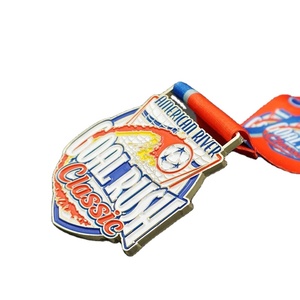 Medallas de fútbol personalizadas, medallas de fútbol, carrera, taekwondo, premio de fútbol, cinta dorada de metal, trofeos y medallas deportivas en blanco - Product Image 1