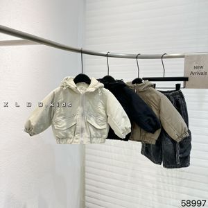 Veste à capuche en jean pour enfants garçons et filles, style safari, écologique, coupe-vent, épaisse, avec poches zippées, <span class=keywords><strong>parka</strong></span>, streetwear, vêtements d'extérieur pour l'automne et l'hiver - Product Image 4