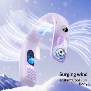 Ventilador portátil recargable por USB, diseño de cuello Mini, tres opciones de velocidad del viento, tecnología sin aspas sin hojas para uso doméstico al aire libre - Product Image 5