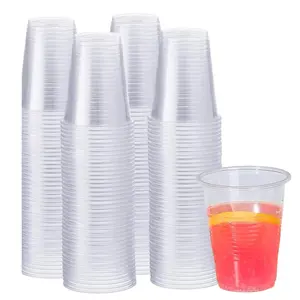 Menjual panas 7 oz gelas air minum dingin plastik sekali pakai bening