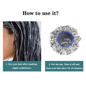 Capuchon de cheveux en feuille <span class=keywords><strong>auto</strong></span>-chauffante professionnelle-Capuchon de conditionnement thermique pour traitements de cheveux profonds et thérapie de spa de salon - Product Image 4