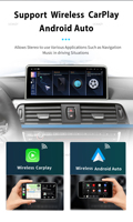 Autoradio Android 14 pour BMW Série 3/4 F30-F36, CarPlay, Stéréo, Navigation GPS 360, Émetteur FM, Amplificateur DSP, OBD2, Écran Tactile HD
