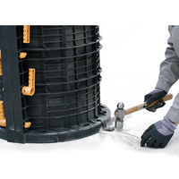 Coffrage en plastique circulaire modulaire réutilisable de style moderne, coffrage pour colonne ronde en béton, garantie 1 an pour la construction