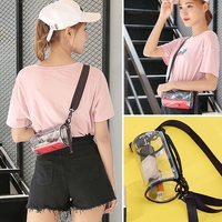 Vente en gros de sac banane transparent en PVC transparent à la mode de marque personnalisée pour femmes sacs à bandoulière pour téléphone sac à bandoulière transparent