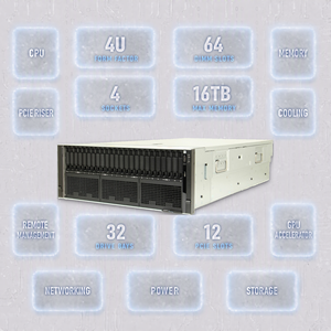 Servidor en Rack R960, R940xa, R930, R920, R910, 4U, 4 GPU, Procesador Cuádruple, DNS, Big Data, Firewall, Carcasa para Nube - Product Image 2