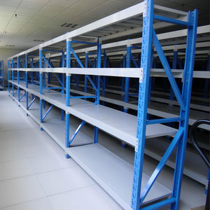 Étagère d'entrepôt en acier léger à 4 niveaux, réglable, pour stockage industriel, capacité de 300 kg, sans boulons - Product Image 2