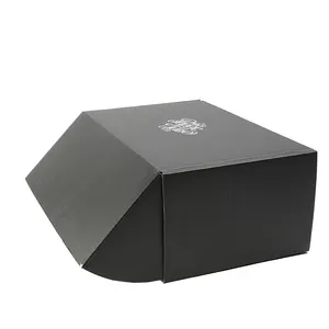 Lüks tasarım isteğe bağlı logo baskı özel büyük karton oluklu kağıt ambalaj mat siyah beraberlik spor ayakkabı kutusu ayakkabı kutusu