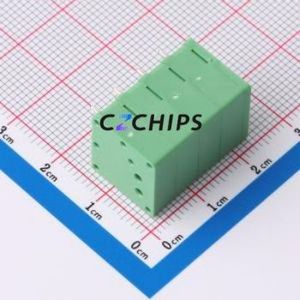 MX205R-5.0-04P-GN01-Cu-A Spring Terminal Block Through hole Component (THT),P=5mm Connector 1x4P 5mm Green Right Angle Insert - Product Image 2