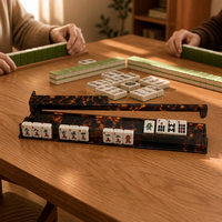 Rak Penyusun Mahjong dengan Alat Penyusun Ubin, Aksesoris Mahjong, Pengacak Kartu untuk Mahjong Amerika Grosir Kustom