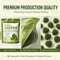 SYC BIO Super Greens Gummies Mélange de légumes verts quotidiens Harmonie digestive Complément alimentaire quotidien 120 unités Sac de 600g OEM Marque privée ODM