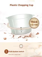 Hachoir à viande électrique automatique mini 2L, boîtier en plastique, pour usage domestique et extérieur, prix usine, en promotion pour la cuisine